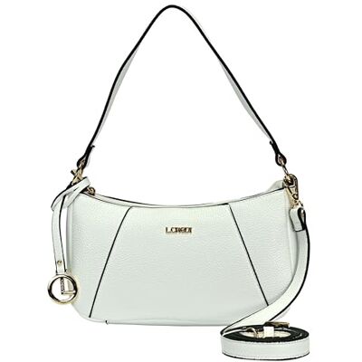 L.CREDI Hobo-Bag MICHAELA Damen-Schultertasche 25x6x15 (weiß) L.CREDI Hobo-Bag MICHAELA Damen-Schultertasche 25x6x15 (weiß)