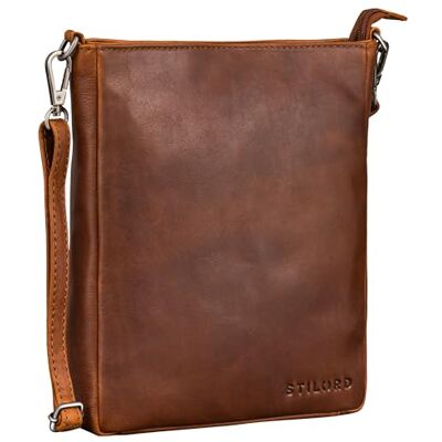 STILORD Dahlia Leder Umhängetasche Damen Mittel-Groß Ledertasche Crossbody Bag Modern Handtasche für Frauen Elegante Schultertasche Freizeittasche zum Umhängen Echtleder Farbe:sila braun STILORD Dahlia Leder Umhängetasche Damen Mittel-Groß Ledertasche Crossbody Bag Modern Handtasche für Frauen Elegante Schultertasche Freizeittasche zum Umhängen Echtleder Farbe:sila braun