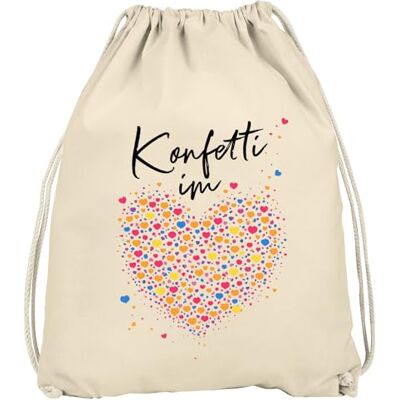 MoonWorks ® Turnbeutel Konfetti Herz Accessoires Fasching Gadgets Spruch lustig Faschingsartikel Tasche Gymbag Natur unisize MoonWorks ® Turnbeutel Konfetti Herz Accessoires Fasching Gadgets Spruch lustig Faschingsartikel Tasche Gymbag Natur unisize