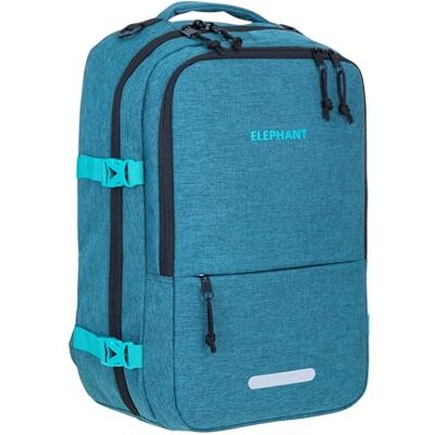 Elephant Fly Medium Reiserucksack Handgepäck 33L, Petrol Türkis M 13125 +g Flugzeug Bus Reiserucksack Anti-Theft Tasche Damen Herren + Koffergurt Elephant Fly Medium Reiserucksack Handgepäck 33L, Petrol Türkis M 13125 +g Flugzeug Bus Reiserucksack Anti-Theft Tasche Damen Herren + Koffergurt