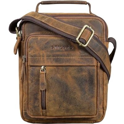 STILORD "Ruben Umhängetasche Braun Herren Leder Klein Crossbody Bag Männer Echtleder Schultertasche Ledertasche mit Henkel für Alltag Reisen Büro Messenger Bag 10,9 Zoll STILORD "Ruben Umhängetasche Braun Herren Leder Klein Crossbody Bag Männer Echtleder Schultertasche Ledertasche mit Henkel für Alltag Reisen Büro Messenger Bag 10,9 Zoll