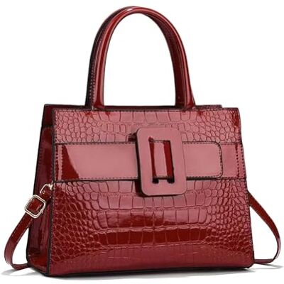 NICOLE & DORIS Frauen Tasche Elegante Handtasche Damen Designer Schultertasche PU Leder Tote Handtasche Umhängetasche Kroko Henkeltasche mit Vielen Fächern NICOLE & DORIS Frauen Tasche Elegante Handtasche Damen Designer Schultertasche PU Leder Tote Handtasche Umhängetasche Kroko Henkeltasche mit Vielen Fächern
