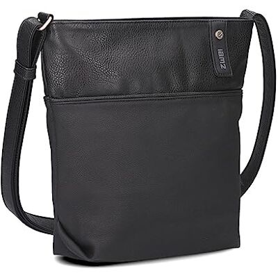 Zwei Damen Umhängetasche JANA J10 Crossbody Bag 5 Liter Handtasche im Bicolor-Design + passender Kosmetikbeutel/Geldbeutel gratis Zwei Damen Umhängetasche JANA J10 Crossbody Bag 5 Liter Handtasche im Bicolor-Design + passender Kosmetikbeutel/Geldbeutel gratis