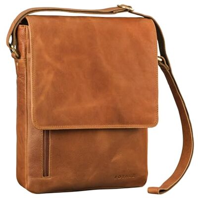ROYALZ Herren Umhängetasche Leder Schultertasche Kansas Vintage Ledertasche 13-14 Zoll Laptop-Tasche Echtleder Mittel-groß DIN A4 Messenger Bag für Männer;Farbe:Schwarz ROYALZ Herren Umhängetasche Leder Schultertasche Kansas Vintage Ledertasche 13-14 Zoll Laptop-Tasche Echtleder Mittel-groß DIN A4 Messenger Bag für Männer;Farbe:Schwarz