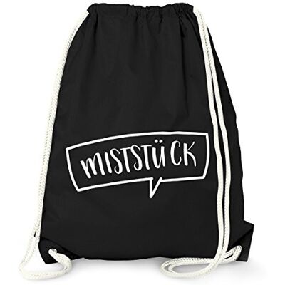 MoonWorks Turnbeutel Miststück Sprüche Turn-Beutel mit Spruch frech Tasche Jutebeutel Gymsac Gymbag Schwarz unisize MoonWorks Turnbeutel Miststück Sprüche Turn-Beutel mit Spruch frech Tasche Jutebeutel Gymsac Gymbag Schwarz unisize