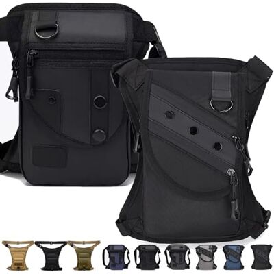 LLELEMAMO Taktische 3-in-1 Beintasche: Wetterfest & Extrem Robust, Drop Leg Waist Pack für Wandern Camping, Motorrad-Hüfttasche für Damen Herren, Outdoor Gürteltasche zum Radfahren Reisen & Arbeit (2Pcs-H) LLELEMAMO Taktische 3-in-1 Beintasche: Wetterfest & Extrem Robust, Drop Leg Waist Pack für Wandern Camping, Motorrad-Hüfttasche für Damen Herren, Outdoor Gürteltasche zum Radfahren Reisen & Arbeit (2Pcs-H)