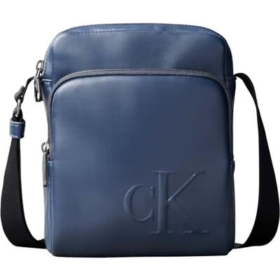 Calvin Herren Crossbody Bag Tasche Bold Pocket Reporter mit Reißverschluss, Blau (Blue Nights), Einheitsgröße Calvin Herren Crossbody Bag Tasche Bold Pocket Reporter mit Reißverschluss, Blau (Blue Nights), Einheitsgröße