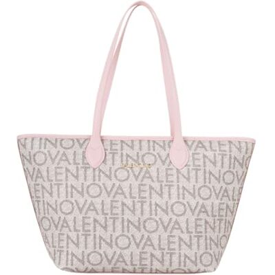 Valentino Shopper Logo Shopping Bag Beige/Rosa Valentino Shopper Logo Shopping Bag Beige/Rosa