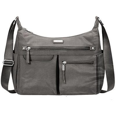 Baggallini Damen Crossbody-Taschen Anywhere Large Hobo, Sterling Shimmer Baggallini Damen Crossbody-Taschen Anywhere Large Hobo, Sterling Shimmer