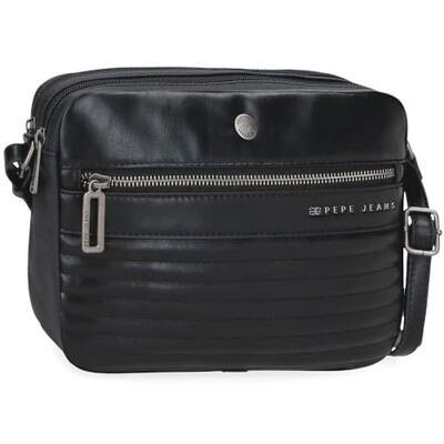 Pepe Jeans Biker, Kulturbeutel, Umhängetaschen, perfekt zum Organisieren, mehrere Fächer von Joumma Bags, Schwarz, Bandolera, Umhängetasche Pepe Jeans Biker, Kulturbeutel, Umhängetaschen, perfekt zum Organisieren, mehrere Fächer von Joumma Bags, Schwarz, Bandolera, Umhängetasche