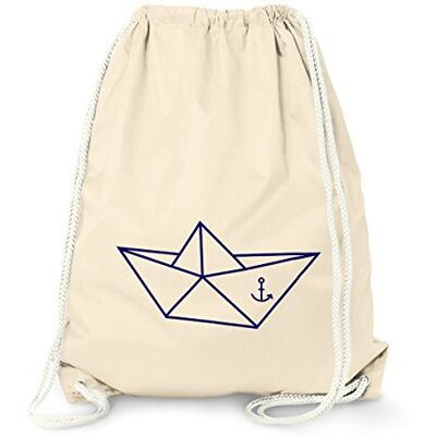 MoonWorks Turnbeutel Schiffchen Origami Anker Seemann Schiff Gym Bag Natur unisize MoonWorks Turnbeutel Schiffchen Origami Anker Seemann Schiff Gym Bag Natur unisize