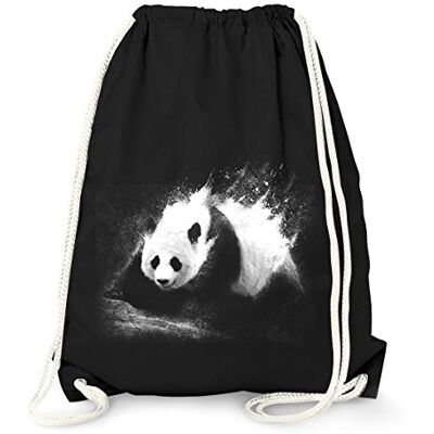 MoonWorks Turnbeutel Panda Splash Hipster Beutel Tasche Jutebeutel Gymsac Gymbag Schwarz unisize MoonWorks Turnbeutel Panda Splash Hipster Beutel Tasche Jutebeutel Gymsac Gymbag Schwarz unisize