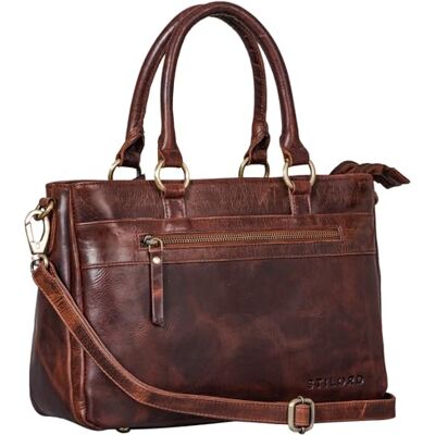 STILORD "Frauke Organisierte Leder Handtasche Damen Umhängetasche Vintage Schultertasche Shopper Messenger Tasche Ledertasche Bürotasche Henkeltasche Echtleder Farbe:schwarz STILORD "Frauke Organisierte Leder Handtasche Damen Umhängetasche Vintage Schultertasche Shopper Messenger Tasche Ledertasche Bürotasche Henkeltasche Echtleder Farbe:schwarz