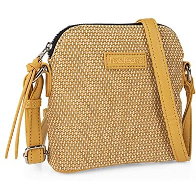 Lois Handtasche Damen Umhängetasche Handtasche Klein Umhängetasche für Frau mit Verstellbarer Riemen. Kleine Handtasche Damen mit Reißverschluss Schließen, Senf Lois Handtasche Damen Umhängetasche Handtasche Klein Umhängetasche für Frau mit Verstellbarer Riemen. Kleine Handtasche Damen mit Reißverschluss Schließen, Senf