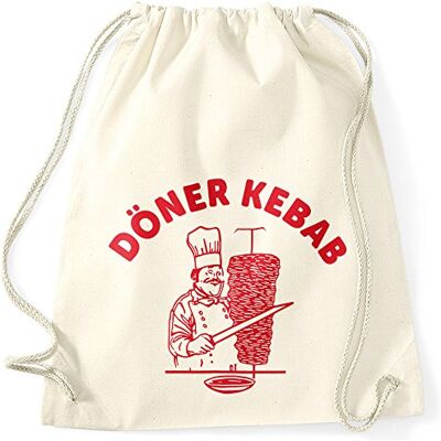 MoonWorks Turnbeutel Döner Kebab Dönerspieß Hipster Beutel Tasche Gymsac Gymbag Natur unisize MoonWorks Turnbeutel Döner Kebab Dönerspieß Hipster Beutel Tasche Gymsac Gymbag Natur unisize