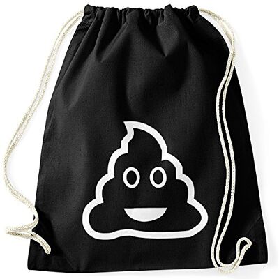 MoonWorks Turnbeutel Kackhaufen Scheißhaufen Bildsymbol Icon Hipster Beutel Tasche Sportbeutel Gymsac Gymbag Schwarz unisize MoonWorks Turnbeutel Kackhaufen Scheißhaufen Bildsymbol Icon Hipster Beutel Tasche Sportbeutel Gymsac Gymbag Schwarz unisize