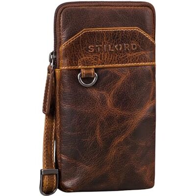 STILORD Tyrell Brusttasche Herren Leder Schultertasche mit Gürtelschlaufe Handytasche zum Umhängen Brustbeutel Crossbody Bag Vintage Gürteltasche Farbe:luino braun STILORD Tyrell Brusttasche Herren Leder Schultertasche mit Gürtelschlaufe Handytasche zum Umhängen Brustbeutel Crossbody Bag Vintage Gürteltasche Farbe:luino braun