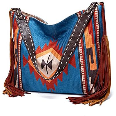 NICOLE & DORIS Handtasche Groß Damen Boho Tasche Schultertasche Shopper Damen Retro Umhängetasche Stoff Tote Handtaschen Ethnische für Alltag,Büro,Reise NICOLE & DORIS Handtasche Groß Damen Boho Tasche Schultertasche Shopper Damen Retro Umhängetasche Stoff Tote Handtaschen Ethnische für Alltag,Büro,Reise