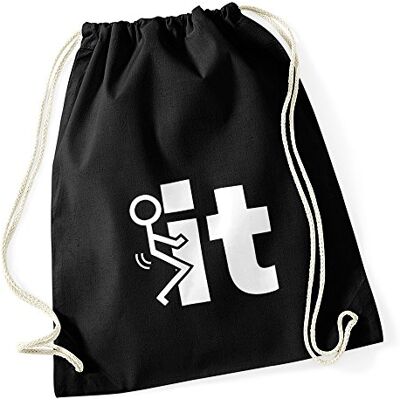 MoonWorks Turnbeutel F*** it Strichmännchen Fun Hipster Beutel Tasche Jutebeutel Gymsac Gymbag Schwarz unisize MoonWorks Turnbeutel F*** it Strichmännchen Fun Hipster Beutel Tasche Jutebeutel Gymsac Gymbag Schwarz unisize