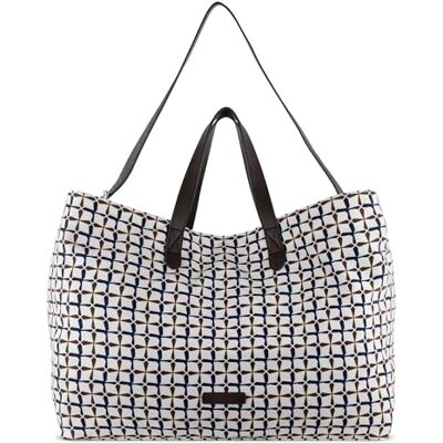 Bugatti Finn extragroße Schultertasche, Tote Bag aus Canvas & Kunstleder Bugatti Finn extragroße Schultertasche, Tote Bag aus Canvas & Kunstleder