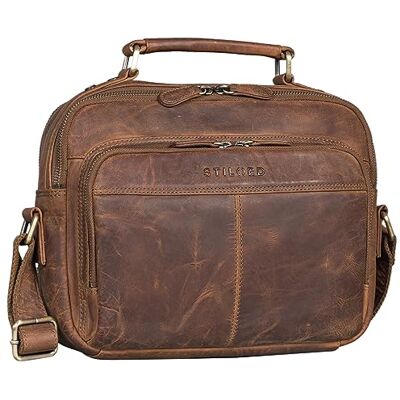 STILORD Kuno Umhängetasche Herren Leder klein braun ideal als Kameratasche Männer Businesstasche Vintage Messenger Bag Echtleder und Schultertasche Reporter Ledertasche STILORD Kuno Umhängetasche Herren Leder klein braun ideal als Kameratasche Männer Businesstasche Vintage Messenger Bag Echtleder und Schultertasche Reporter Ledertasche