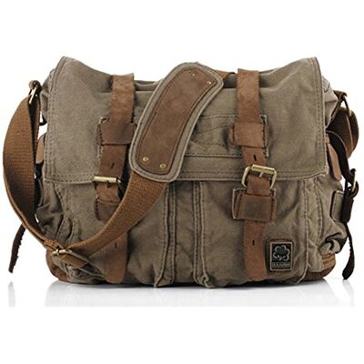 Sechunk Vintage Militär Leder Umhängetasche Canvas Laptop Tasche Retro Messenger Taschen Sechunk Vintage Militär Leder Umhängetasche Canvas Laptop Tasche Retro Messenger Taschen