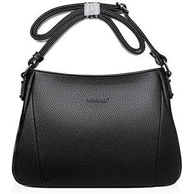 NICOLE & DORIS Umhängetasche aus PU-Leder Schultertasche Damen Handtasche Schultertasche Mode Mittel Henkeltasche mit Mehreren Taschen Shopper Schwarz NICOLE & DORIS Umhängetasche aus PU-Leder Schultertasche Damen Handtasche Schultertasche Mode Mittel Henkeltasche mit Mehreren Taschen Shopper Schwarz