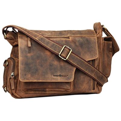 Greenburry Vintage original Umhängetasche Leder Messenger braun 34,5x26x13,5cm Greenburry Vintage original Umhängetasche Leder Messenger braun 34,5x26x13,5cm