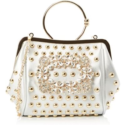 FELIPA Women's Damen Handtasche Clutch, Silber FELIPA Women's Damen Handtasche Clutch, Silber