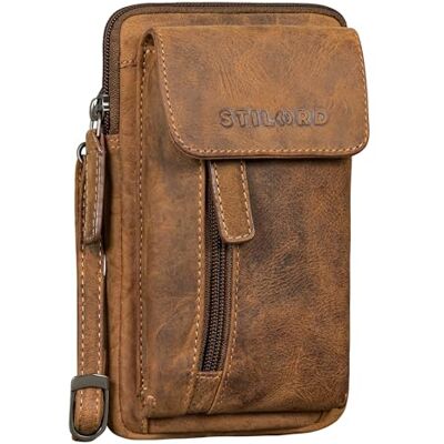 STILORD Mael 2-in-1 Umhängetasche Herren Leder Handytasche zum Umhängen Gürteltasche Brusttasche Stilvoller Brust-Beutel Klein Schultertasche Männer aus Echtleder Farbe:Bergamo braun STILORD Mael 2-in-1 Umhängetasche Herren Leder Handytasche zum Umhängen Gürteltasche Brusttasche Stilvoller Brust-Beutel Klein Schultertasche Männer aus Echtleder Farbe:Bergamo braun