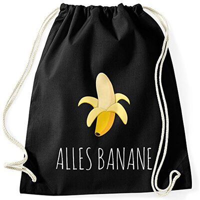 MoonWorks Cooler Turnbeutel Banana Banane Hipster Cool Sportbeutel Schwarz unisize MoonWorks Cooler Turnbeutel Banana Banane Hipster Cool Sportbeutel Schwarz unisize