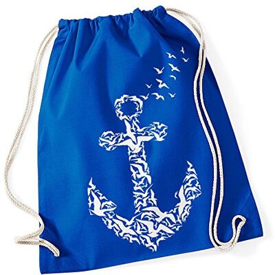 Autiga Turnbeutel Anker Vögel Hipster Beutel Tasche Anchor Birds Stringbag Beuteltasche Blau Autiga Turnbeutel Anker Vögel Hipster Beutel Tasche Anchor Birds Stringbag Beuteltasche Blau