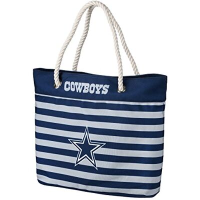 FOCO Unisex-Erwachsene Strandtasche mit NFL Logo, Nautisches Streifen Tote, Team-Farbe, Einheitsgröße FOCO Unisex-Erwachsene Strandtasche mit NFL Logo, Nautisches Streifen Tote, Team-Farbe, Einheitsgröße