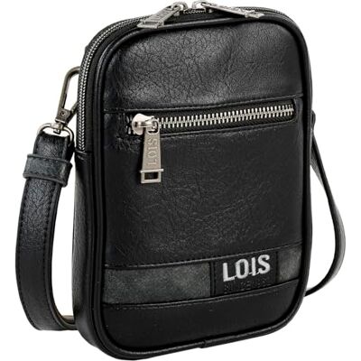 Lois Umhängetasche Herren Klein mit Verstellbarem Riemen Handytasche zum Umhängen Herren, Herren Tasche Umhängen Praktisch Herren Umhängetasche Klein und Vielseitig Herrentasche zum Umh, Schwarz Lois Umhängetasche Herren Klein mit Verstellbarem Riemen Handytasche zum Umhängen Herren, Herren Tasche Umhängen Praktisch Herren Umhängetasche Klein und Vielseitig Herrentasche zum Umh, Schwarz