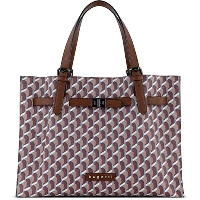 Bugatti Ella große Schultertasche Umhängetasche Damentasche hochwertiges Kunstleder, Akzente in Goldoptik Bugatti Ella große Schultertasche Umhängetasche Damentasche hochwertiges Kunstleder, Akzente in Goldoptik