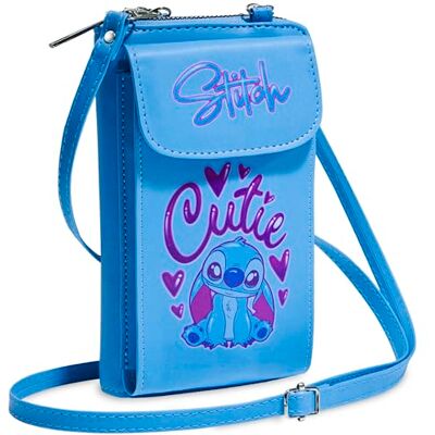 Disney Stitch Umhängetasche Mädchen, Handytasche zum Umhängen mit Kartenfächern & Schultergurt, Kawaii Geschenke für Mädchen Disney Stitch Umhängetasche Mädchen, Handytasche zum Umhängen mit Kartenfächern & Schultergurt, Kawaii Geschenke für Mädchen