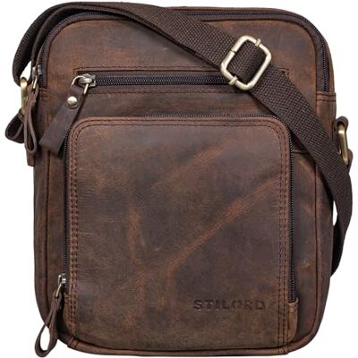 STILORD Darius Umhängetasche Herren Leder DREI Hauptfächer Kleine Messenger Bag Ledertasche Männer Handtasche Kompaktes Raumwunder Vintage Stil Echtleder Farbe:Colorado braun STILORD Darius Umhängetasche Herren Leder DREI Hauptfächer Kleine Messenger Bag Ledertasche Männer Handtasche Kompaktes Raumwunder Vintage Stil Echtleder Farbe:Colorado braun
