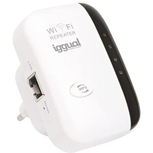 iggual WLAN-Signalverstärker, WLAN-Repeater, 300 Mbit/s, RW, N300-AP/R, Ethernet-Port, interne Antennen, kompatibel mit Windows/MacOS iggual WLAN-Signalverstärker, WLAN-Repeater, 300 Mbit/s, RW, N300-AP/R, Ethernet-Port, interne Antennen, kompatibel mit Windows/MacOS