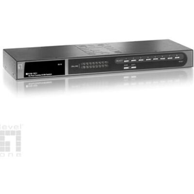LevelOne KVM Switch 48, 3cm 16x PS2/USB KVM-1631 mit Slot LevelOne KVM Switch 48, 3cm 16x PS2/USB KVM-1631 mit Slot