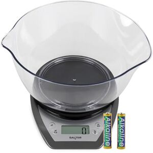 SALTER digitale küchenwaage mit schale 2 Liter Schüssel, Kochen und Backen Waage, Wiegen von Flüssigkeiten, Gut lesbareser Display, Tara-Funktion, Digitalwaage, bis zu 5KG, mit Batterien SALTER digitale küchenwaage mit schale 2 Liter Schüssel, Kochen und Backen Waage, Wiegen von Flüssigkeiten, Gut lesbareser Display, Tara-Funktion, Digitalwaage, bis zu 5KG, mit Batterien