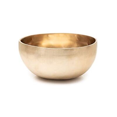 XDrum Therapeutic Klangschale Ton A / 800 g, Gestimmt auf Ton A Handgehämmerte Klangschale für Stirnchakra (Ajna), Harmonisiert die Energie und unterstützt Blockadenlösung, Farbe: gold XDrum Therapeutic Klangschale Ton A / 800 g, Gestimmt auf Ton A Handgehämmerte Klangschale für Stirnchakra (Ajna), Harmonisiert die Energie und unterstützt Blockadenlösung, Farbe: gold
