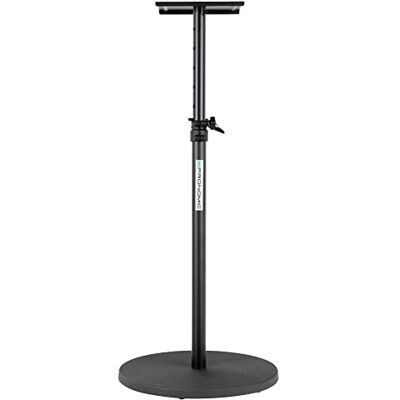 Pronomic SLS-128 BK Studio Monitor-Stativ mit Rundsockel, 5 cm, Gewicht: 10 Höhenverstellbar von 75 bis 123, 5 cm, Schwerer Rundsockel aus Gusseisen, Durchmesser Sockel: 44 cm, Integrierte Kabelklemmen Pronomic SLS-128 BK Studio Monitor-Stativ mit Rundsockel, 5 cm, Gewicht: 10 Höhenverstellbar von 75 bis 123, 5 cm, Schwerer Rundsockel aus Gusseisen, Durchmesser Sockel: 44 cm, Integrierte Kabelklemmen