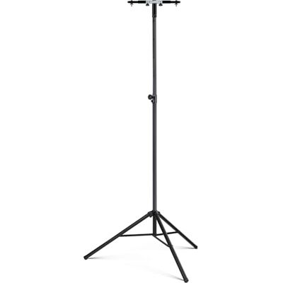 Showlite LS-270S Dual Lichtstativ Set (stabiles Boxenstativ aus Aluminium mit Dreibein-Fuß im Set inkl. passendem Stativadapter für 2 Scheinwerfer) Schwarz Showlite LS-270S Dual Lichtstativ Set (stabiles Boxenstativ aus Aluminium mit Dreibein-Fuß im Set inkl. passendem Stativadapter für 2 Scheinwerfer) Schwarz