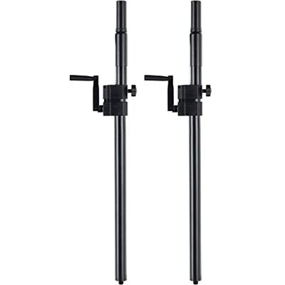 Pronomic Distanzstange/Distanzrohr M20 mit Kurbel 2x Set, Gewicht: je 3 Distanzstangen aus Stahl, Zur Montage von Topteilen auf Subwoofer, Ausklappbare Kurbel zur Höheneinstellung, 3 kg Pronomic Distanzstange/Distanzrohr M20 mit Kurbel 2x Set, Gewicht: je 3 Distanzstangen aus Stahl, Zur Montage von Topteilen auf Subwoofer, Ausklappbare Kurbel zur Höheneinstellung, 3 kg