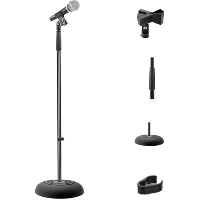 Pyle Mikrofonständer mit Rundfuß – Höhenverstellbares Mikrofonstativ 85–152 cm mit 5/8" (16 mm) Gewinde – Stabil & kompakt für Bühne, Studio, Sprachaufnahme, Auftritt, Podcast & Proberaum Pyle Mikrofonständer mit Rundfuß – Höhenverstellbares Mikrofonstativ 85–152 cm mit 5/8" (16 mm) Gewinde – Stabil & kompakt für Bühne, Studio, Sprachaufnahme, Auftritt, Podcast & Proberaum