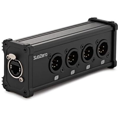 SubZero 4 Kanal 5-Pin DMX Stecker Kabel Netzwerk Extender Übertragt Vier DMX-Kanäle über ein Ethernet-Kabel, Unterstützt 1-zu-1- und 1-zu-Viele-Routing, Zuverlässiges 5-Pin-XLR SubZero 4 Kanal 5-Pin DMX Stecker Kabel Netzwerk Extender Übertragt Vier DMX-Kanäle über ein Ethernet-Kabel, Unterstützt 1-zu-1- und 1-zu-Viele-Routing, Zuverlässiges 5-Pin-XLR