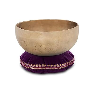 XDrum Therapeutic Klangschale Ton G / 700 g Kissen Set, Gestimmt auf Ton G Handgehämmerte Klangschale für Halschakra (Vishuddha), Harmonisiert die Energie und unterstützt Blockadenlösung, Ca. 16, Zink XDrum Therapeutic Klangschale Ton G / 700 g Kissen Set, Gestimmt auf Ton G Handgehämmerte Klangschale für Halschakra (Vishuddha), Harmonisiert die Energie und unterstützt Blockadenlösung, Ca. 16, Zink