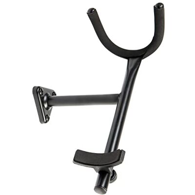 MUSIC STORE Premium Wandhalter für Tenor Saxophon, Robuster Holzblasinstrumenten-Ständer, Inklusive Aufhängung, Schrauben und Dübel, Ideal für Slatwall Montage MUSIC STORE Premium Wandhalter für Tenor Saxophon, Robuster Holzblasinstrumenten-Ständer, Inklusive Aufhängung, Schrauben und Dübel, Ideal für Slatwall Montage