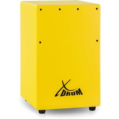 XDrum KC-37G Kinder-Cajon Kleine Cajon speziell für Kinder Nur 36 cm hoch Snare-Effekt durch stimmbare Gitarrensaiten gelb XDrum KC-37G Kinder-Cajon Kleine Cajon speziell für Kinder Nur 36 cm hoch Snare-Effekt durch stimmbare Gitarrensaiten gelb