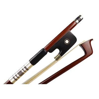 Generic 4/4 Viola Bogen Brasilholz Bogen Ebenholz Frosch mit Perlenmuster eingelegtes natürliches Rosshaar für Studenten Anfänger Generic 4/4 Viola Bogen Brasilholz Bogen Ebenholz Frosch mit Perlenmuster eingelegtes natürliches Rosshaar für Studenten Anfänger